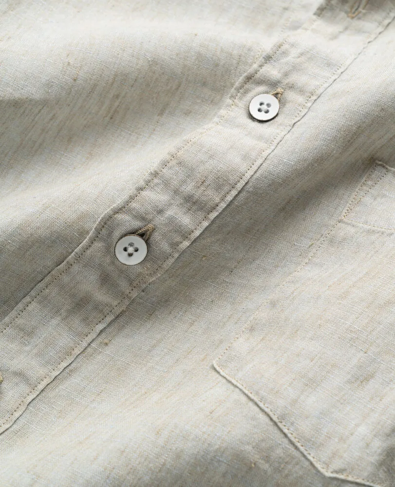 Coromandel LInen Sports Fit Shirt - Flax