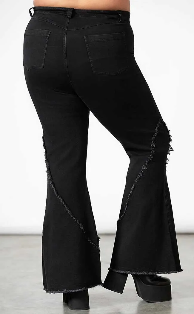 Dasia Lace-Up Bell Bottoms [Plus-Size]