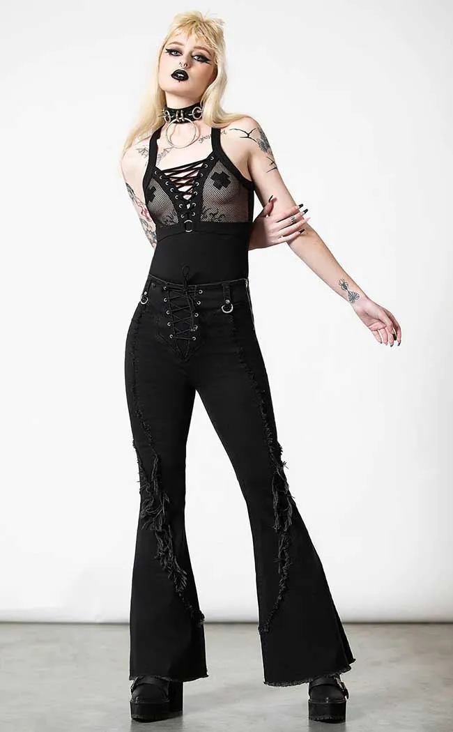 Dasia Lace-Up Bell Bottoms