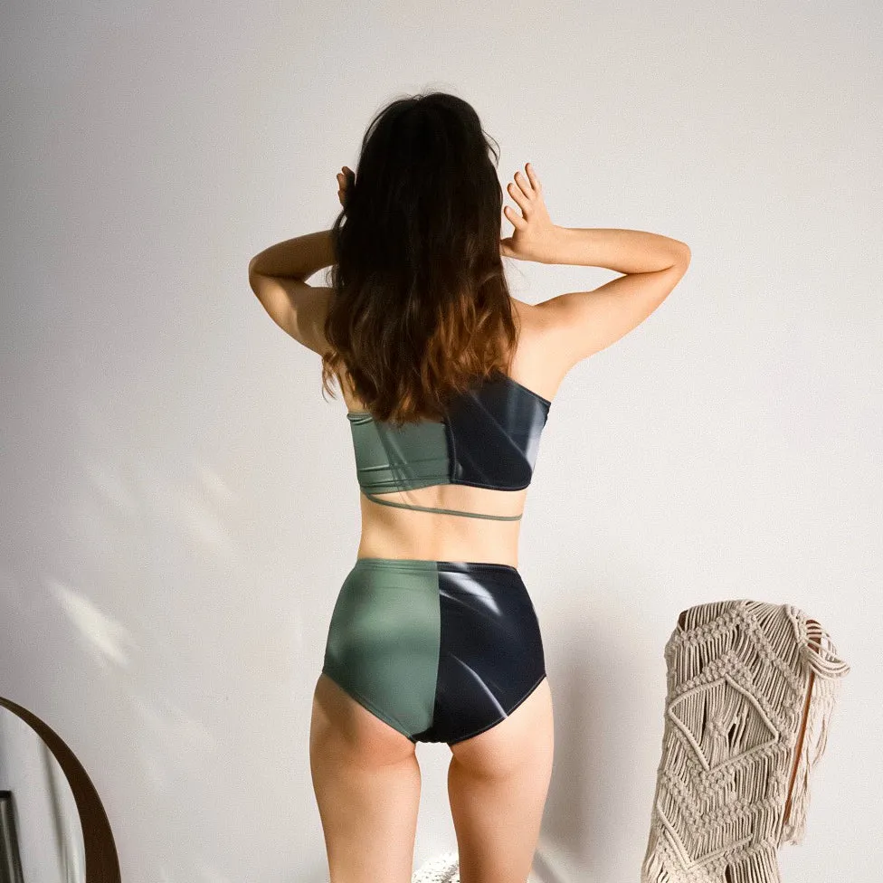 Dawn two-piece set - palm leaf print