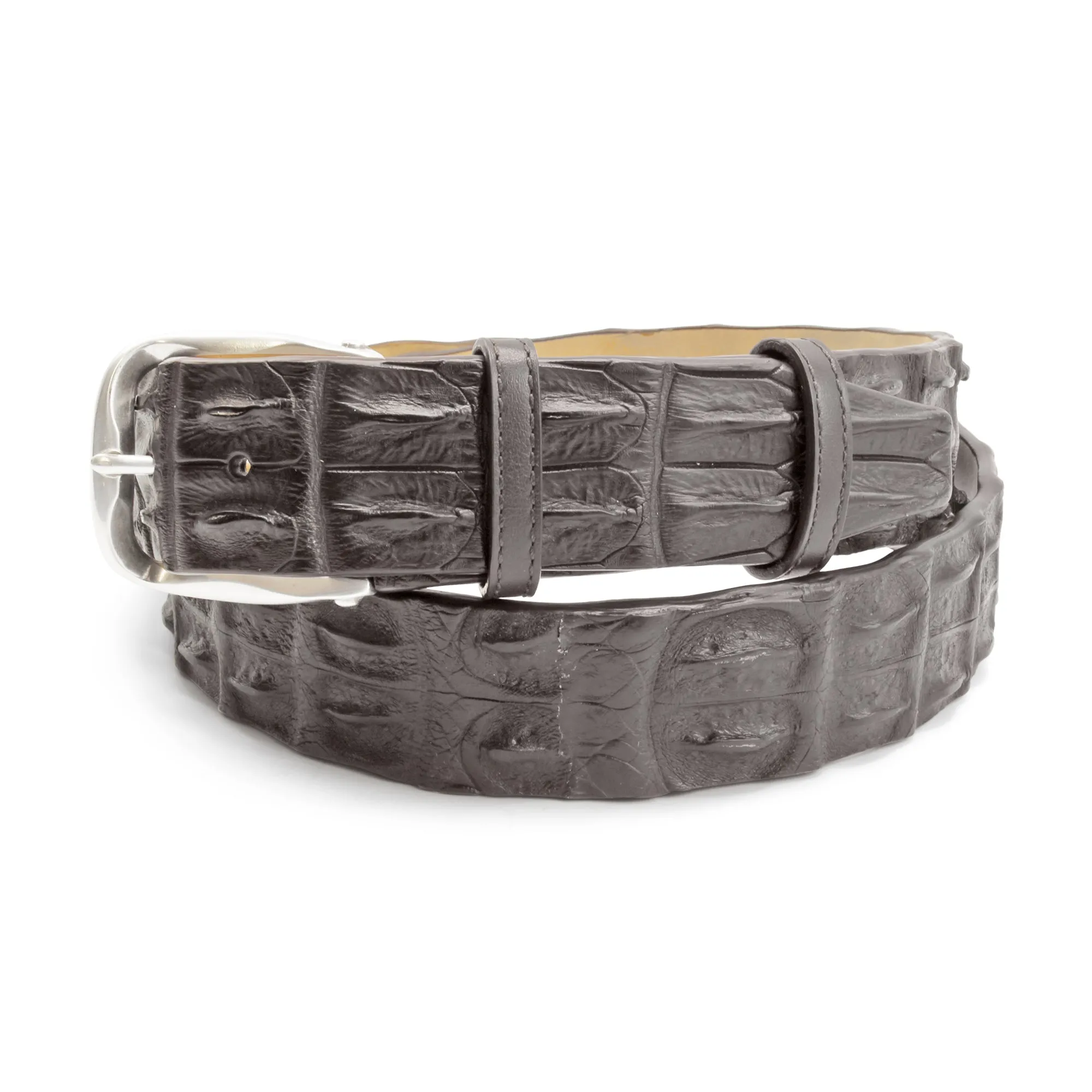 Deep Brown Genuine Porosus Crocodile Belt