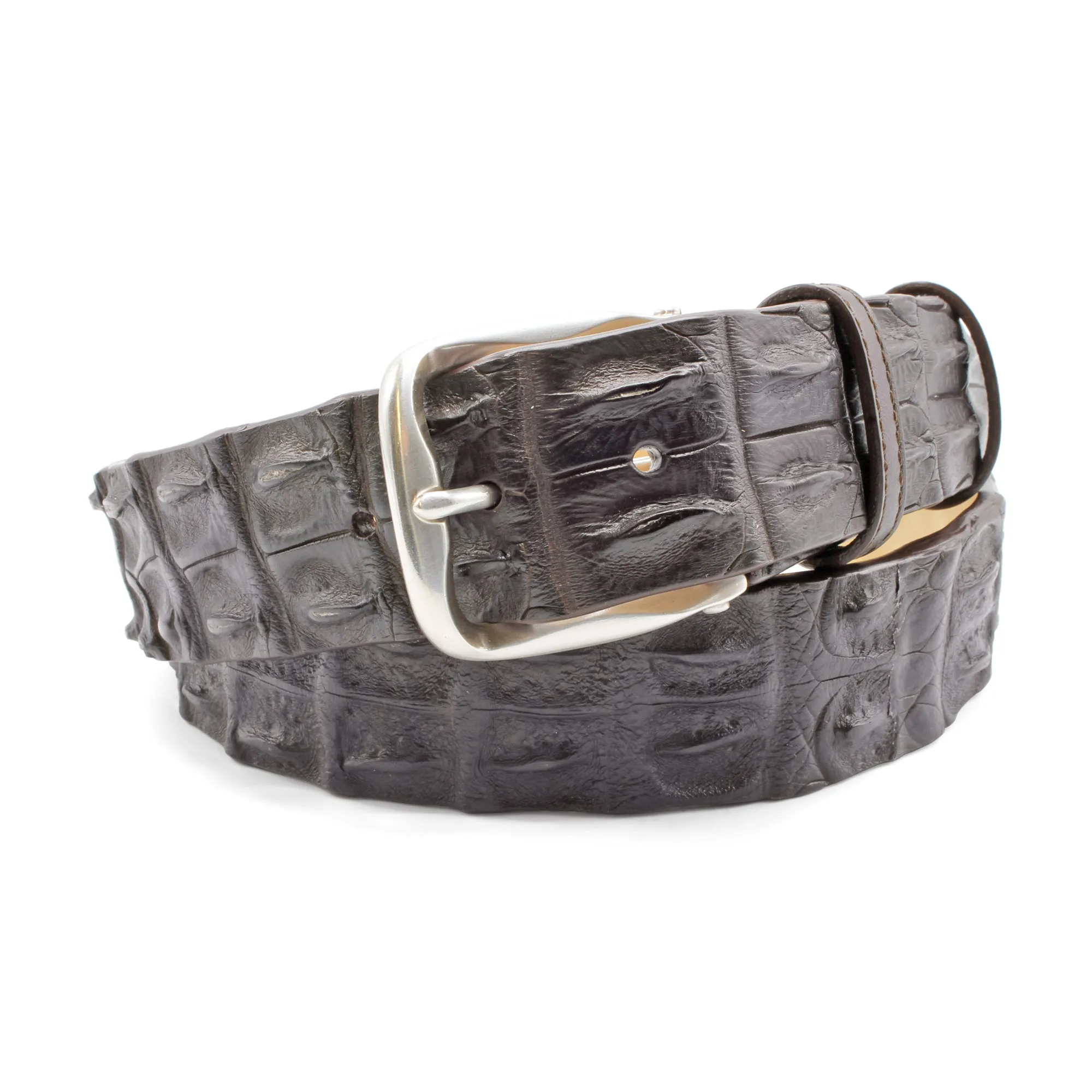 Deep Brown Genuine Porosus Crocodile Belt