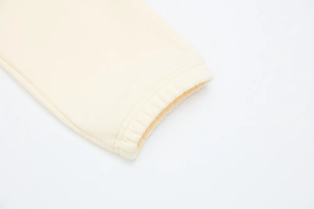 Dice Fleece Sweatpants Cream