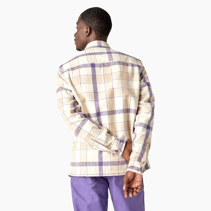 Dickies Nimmons Plaid Long Sleeve Shirt - Light Purple Plaid