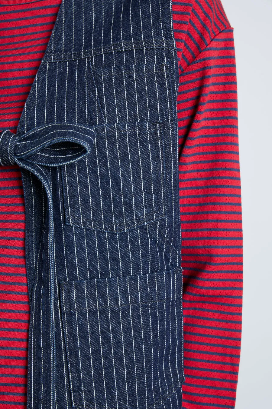 dilly gilet - navy pinstripe