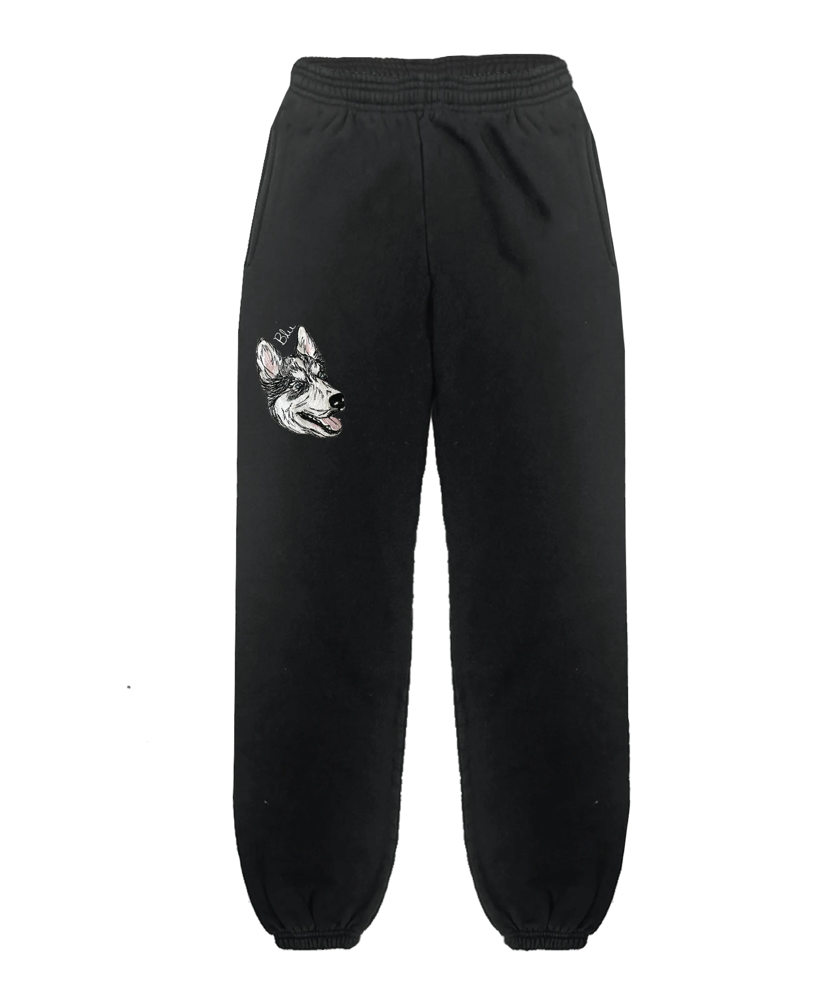 Doodle Style Custom Pet Portrait Heavy Cotton Fleece Sweatpants