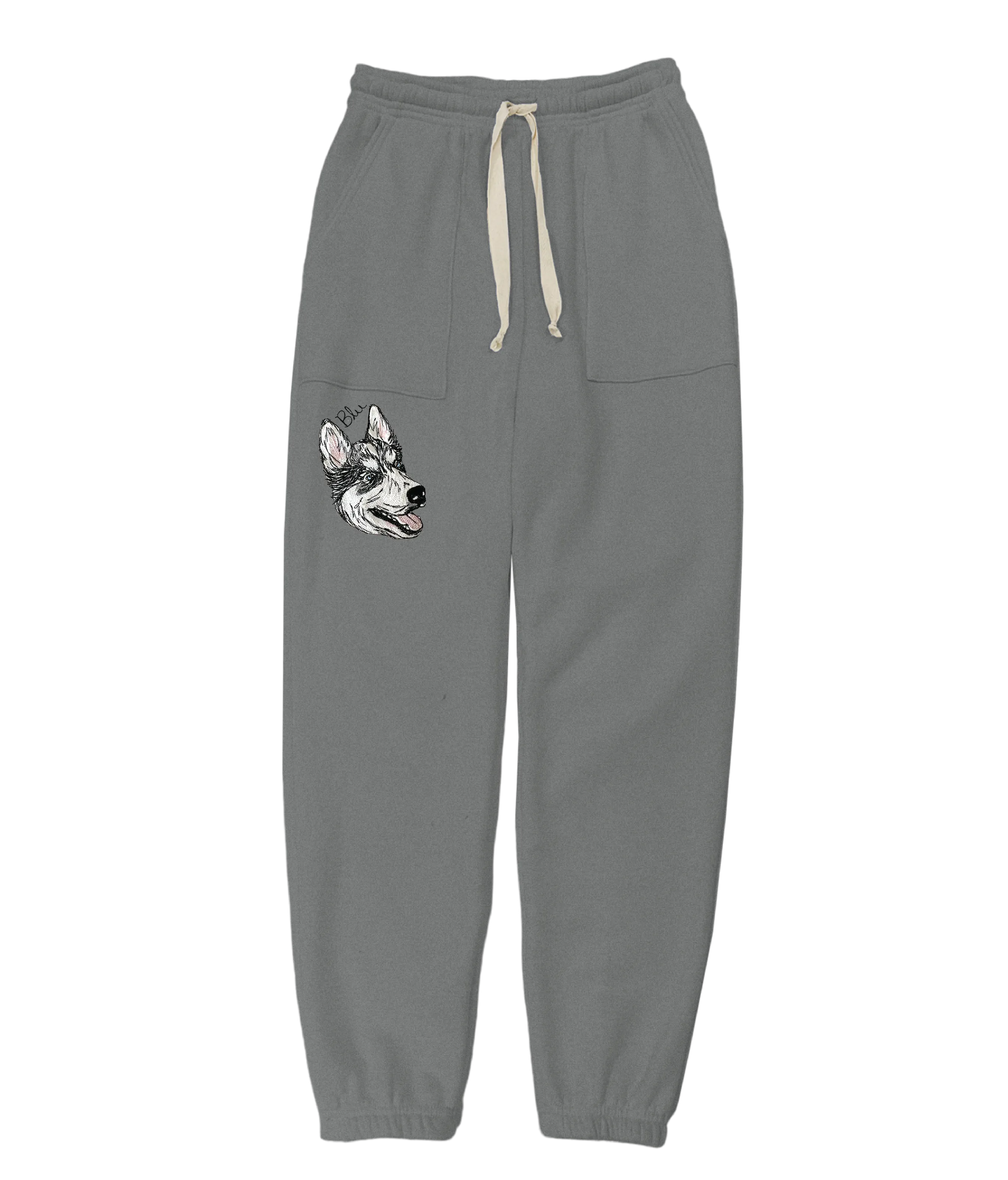 Doodle Style Custom Pet Portrait Unisex Sweatpants