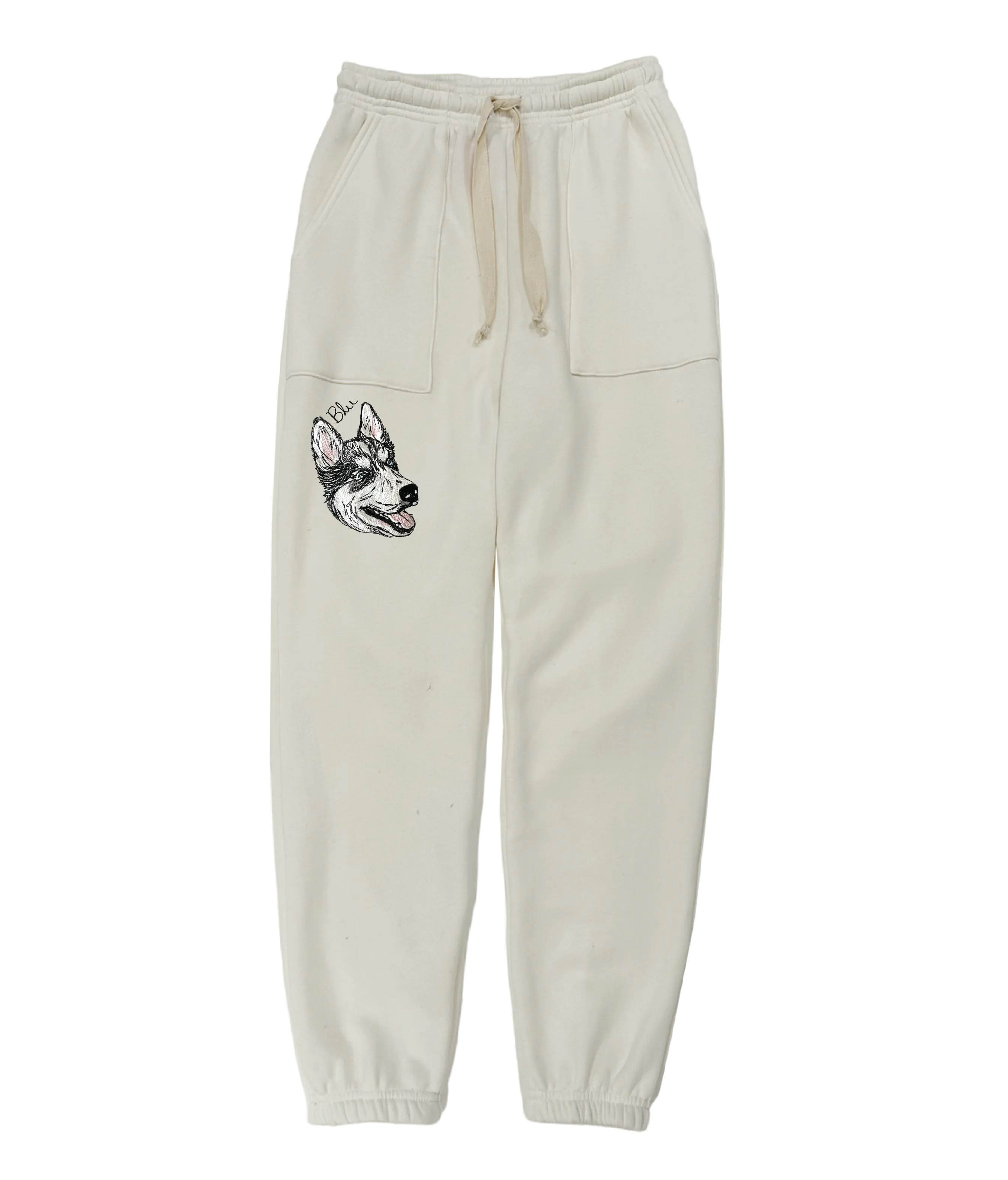 Doodle Style Custom Pet Portrait Unisex Sweatpants