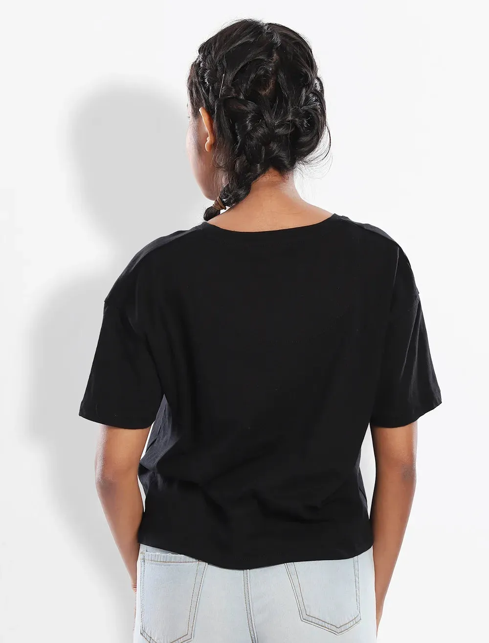 Drop Shoulder Crop Tee