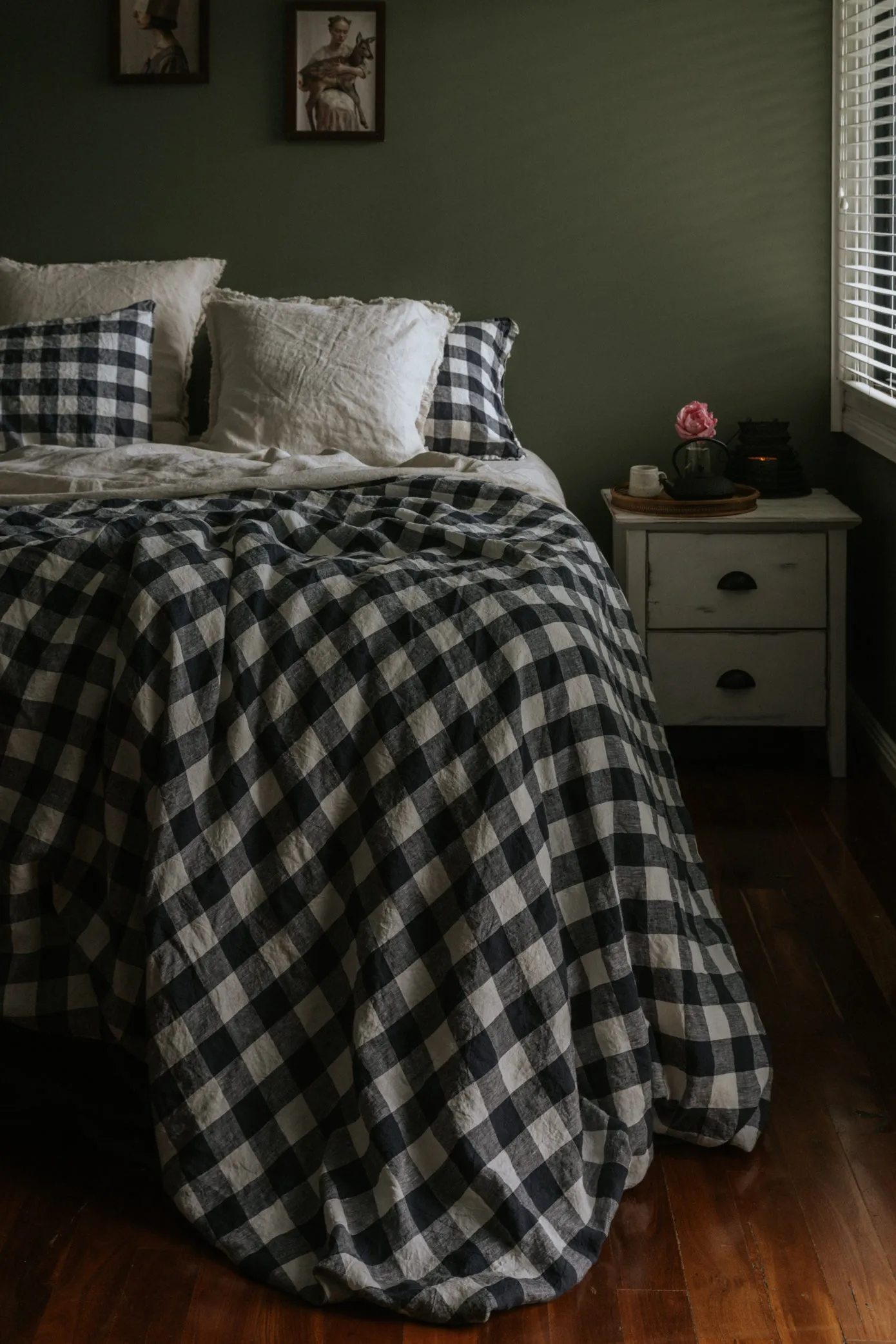 DUVET COVER SET - INDIGO BUFFALO CHECK