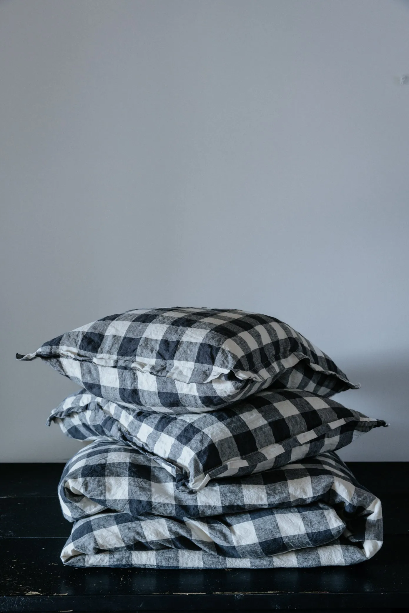 DUVET COVER SET - INDIGO BUFFALO CHECK