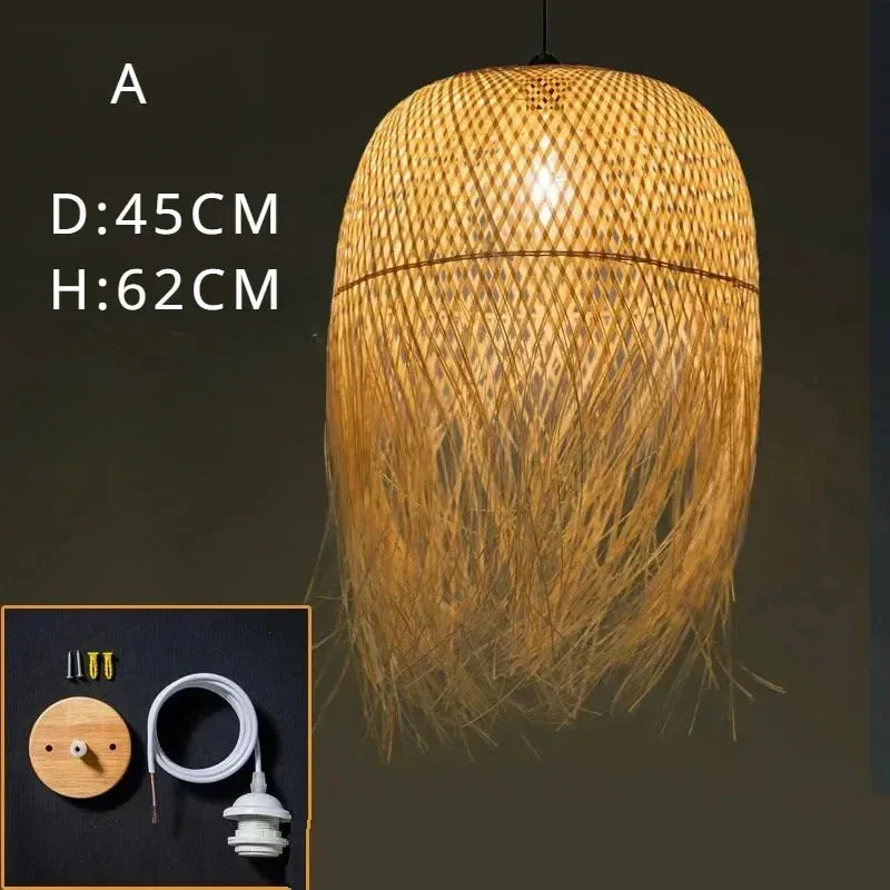 Eco-Friendly Bamboo Hanging Pendant Light