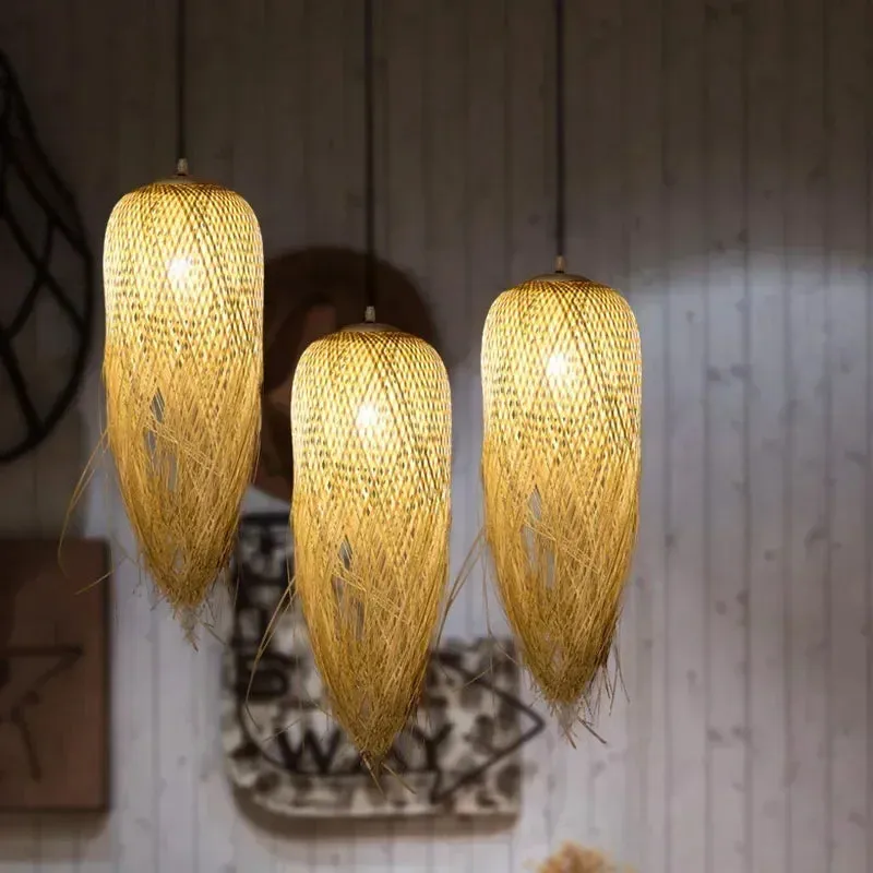 Eco-Friendly Bamboo Hanging Pendant Light