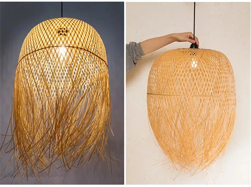 Eco-Friendly Bamboo Hanging Pendant Light