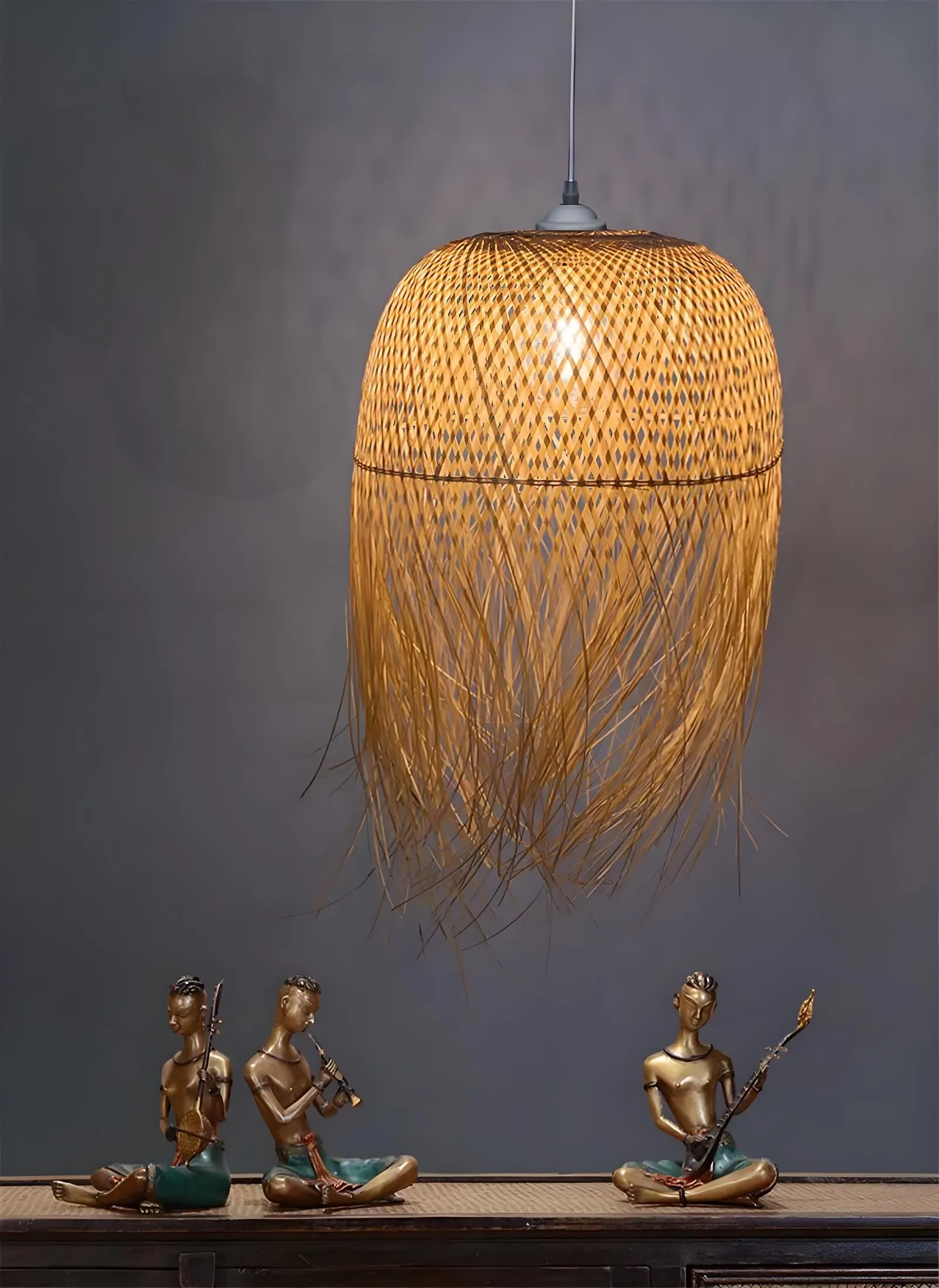 Eco-Friendly Bamboo Hanging Pendant Light