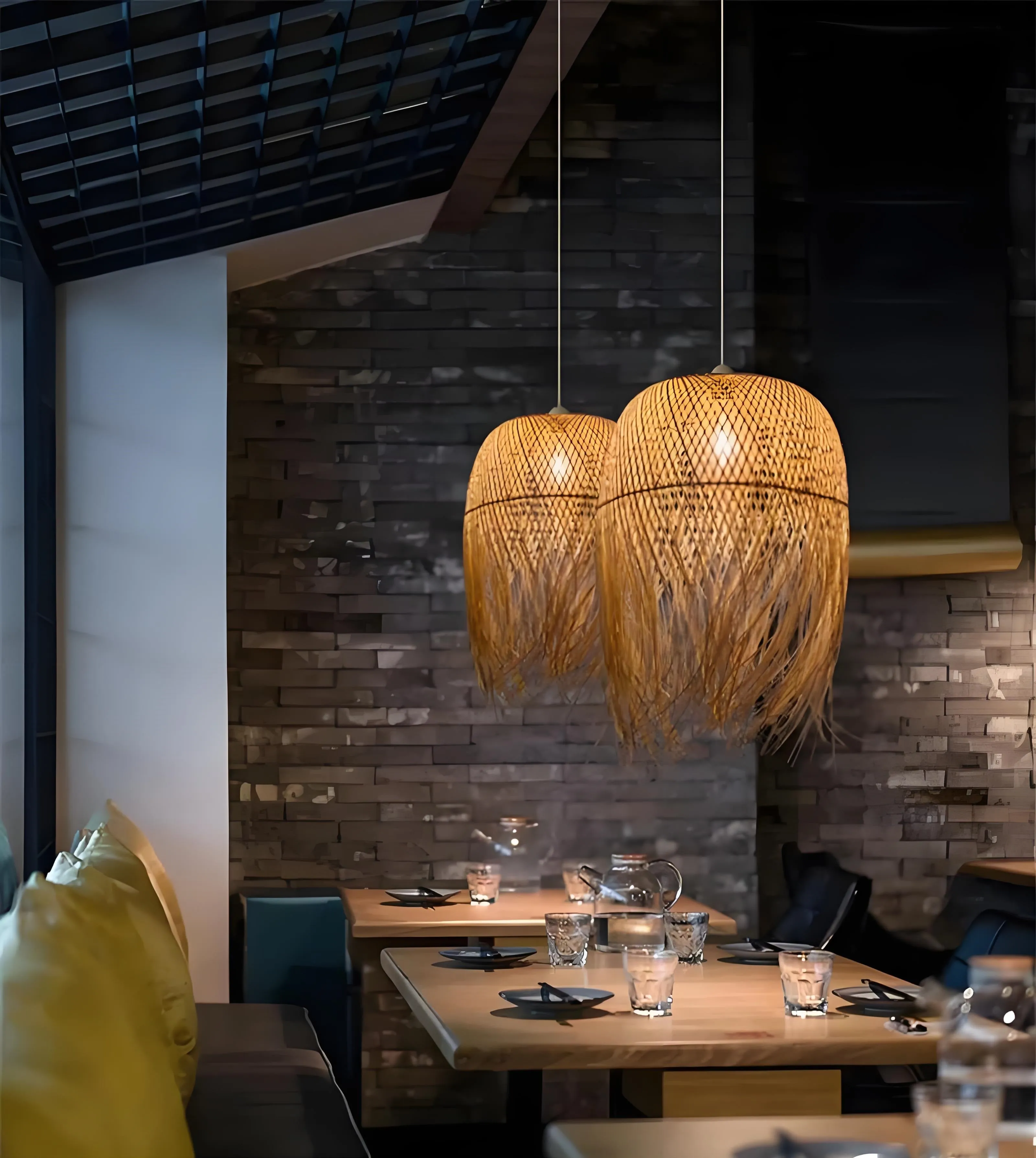 Eco-Friendly Bamboo Hanging Pendant Light