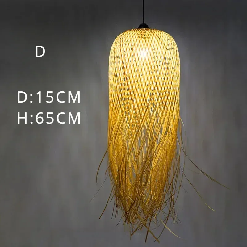 Eco-Friendly Bamboo Hanging Pendant Light