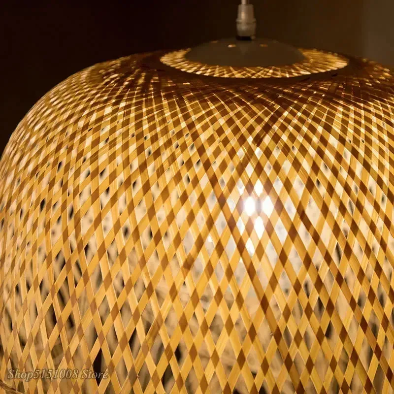 Eco-Friendly Bamboo Hanging Pendant Light