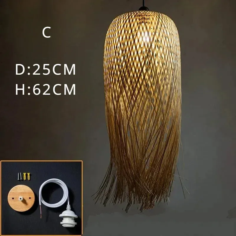 Eco-Friendly Bamboo Hanging Pendant Light