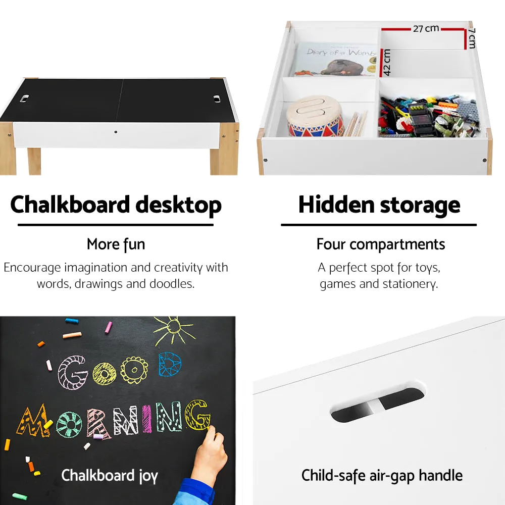 Eco-friendly Kids Activity Desk Set with Chalkboard - Keezi