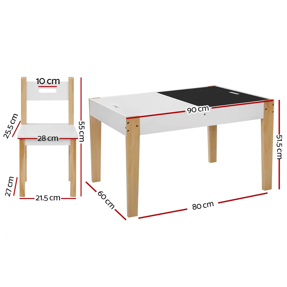 Eco-friendly Kids Activity Desk Set with Chalkboard - Keezi