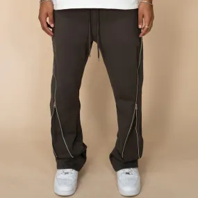 EPTM ZIP FLARED SWEATPANTS GREY