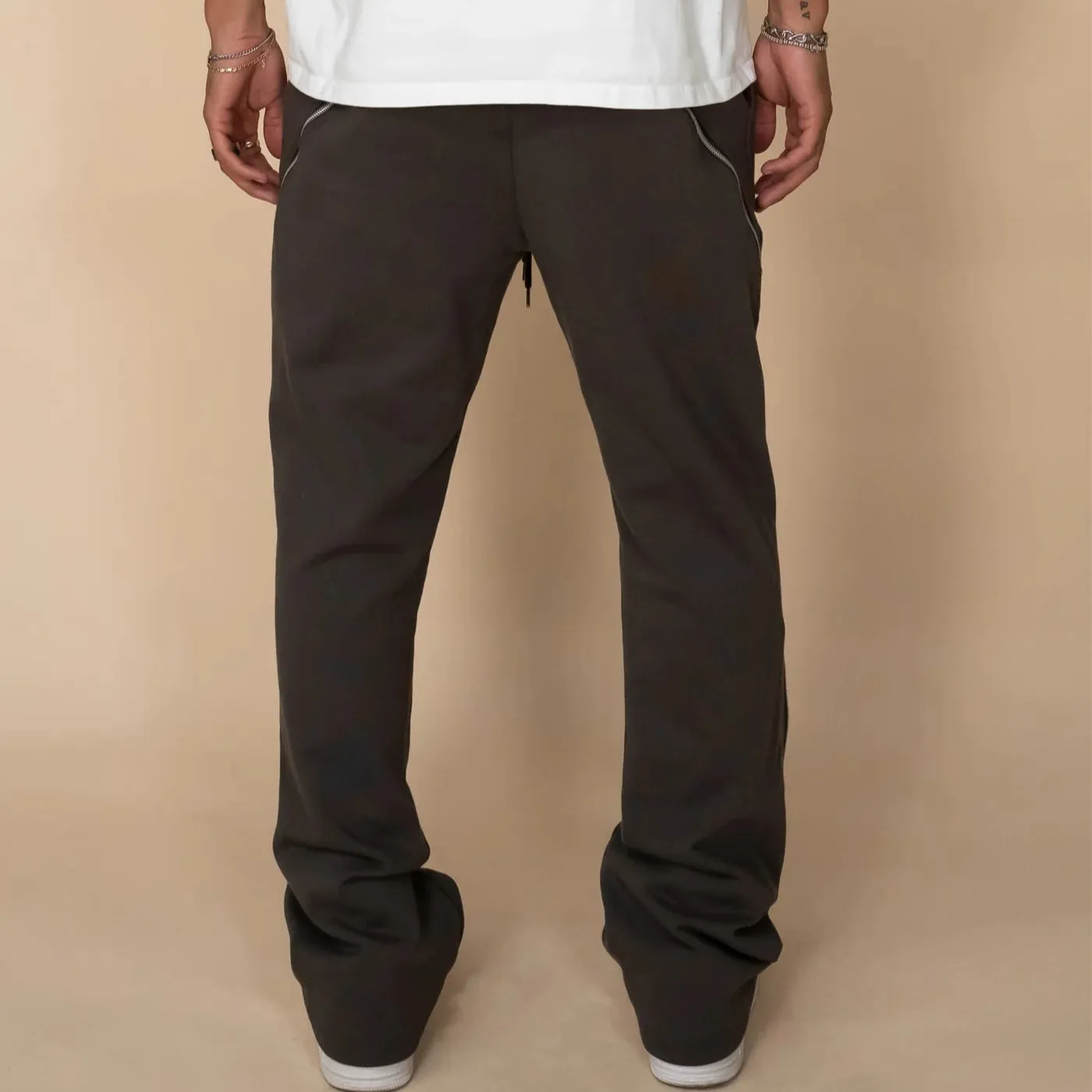 EPTM ZIP FLARED SWEATPANTS GREY