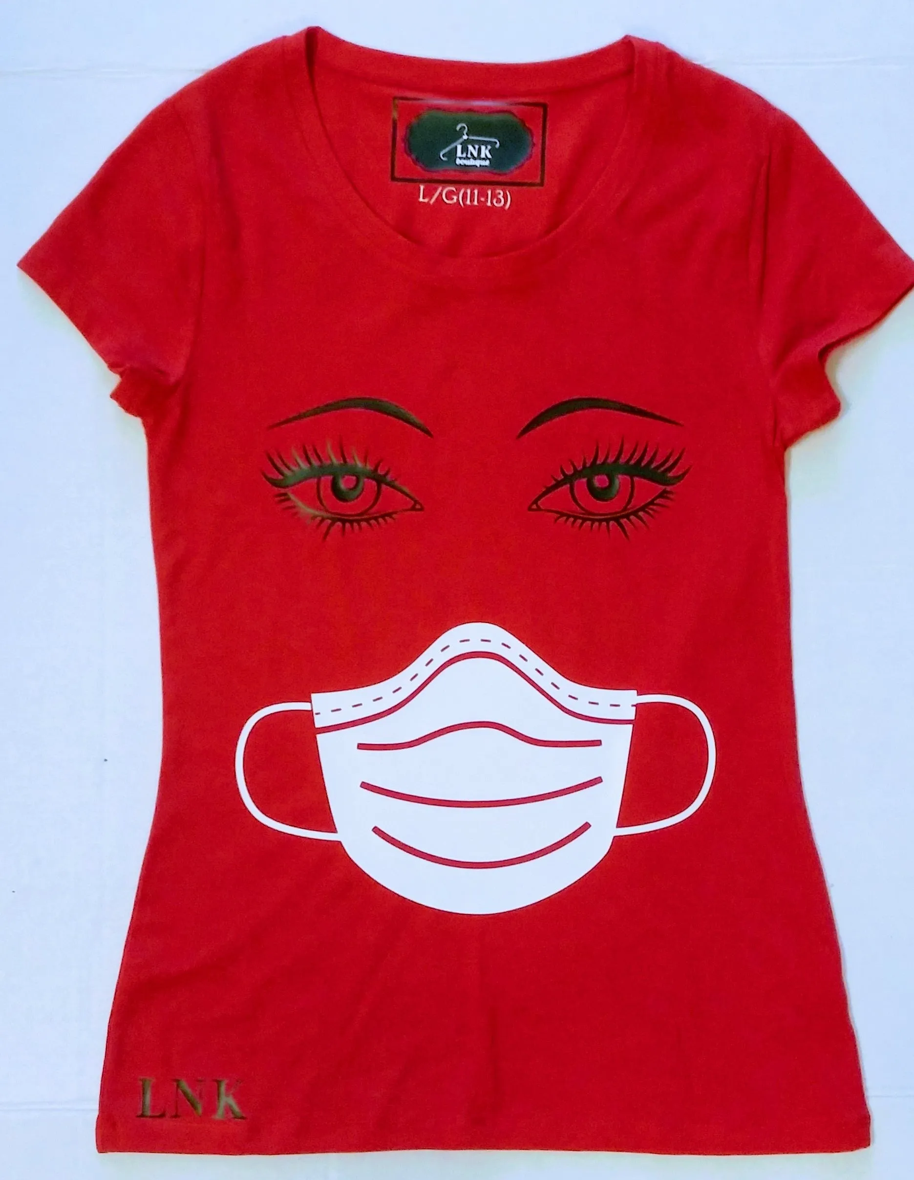 Eyelashes With Face Mask Women's Funny T-shirt