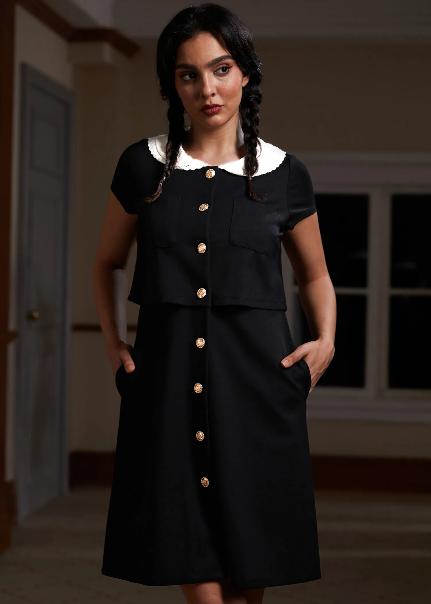 Falling for the Fall Equinox Collared Dress