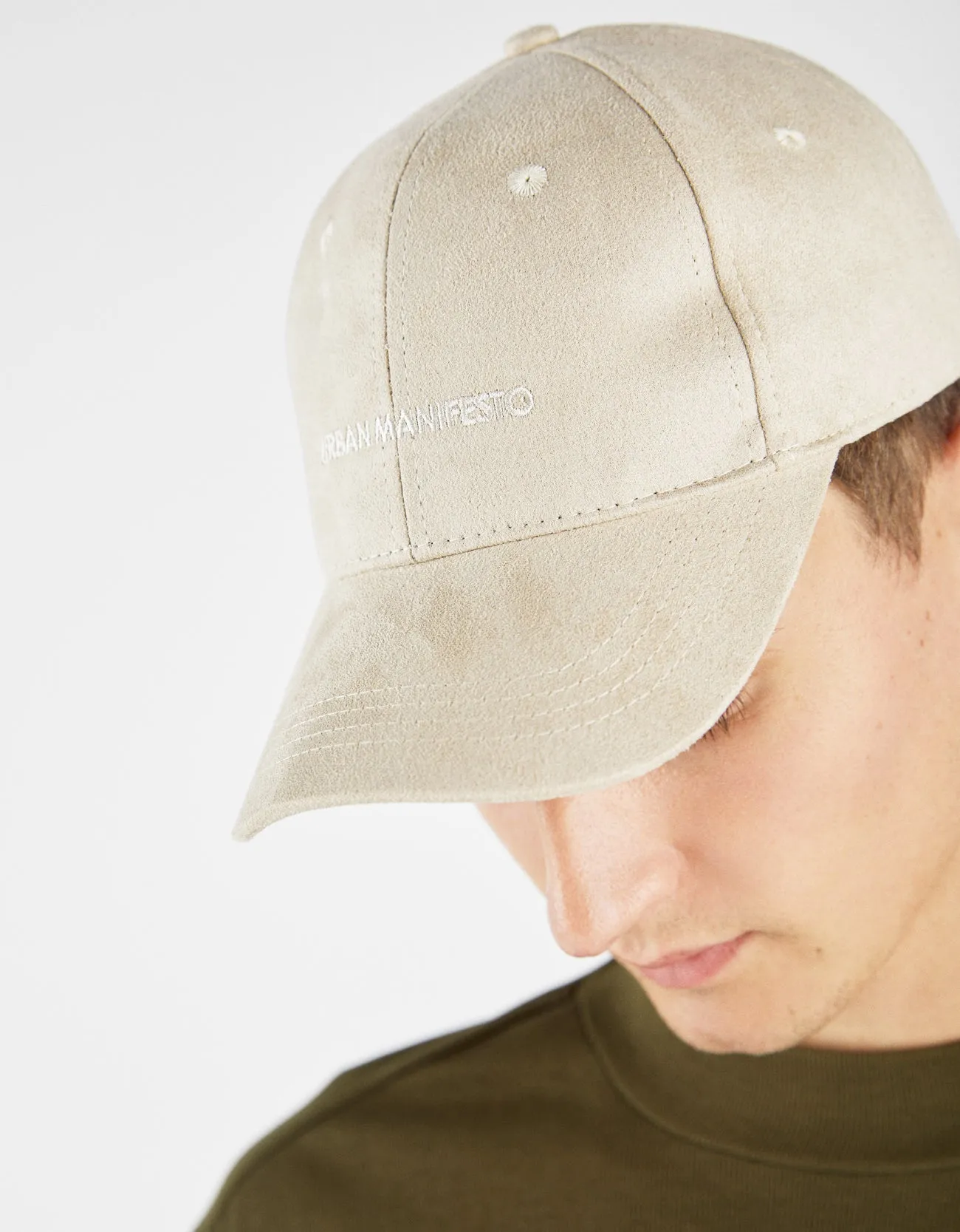 Faux suede cap