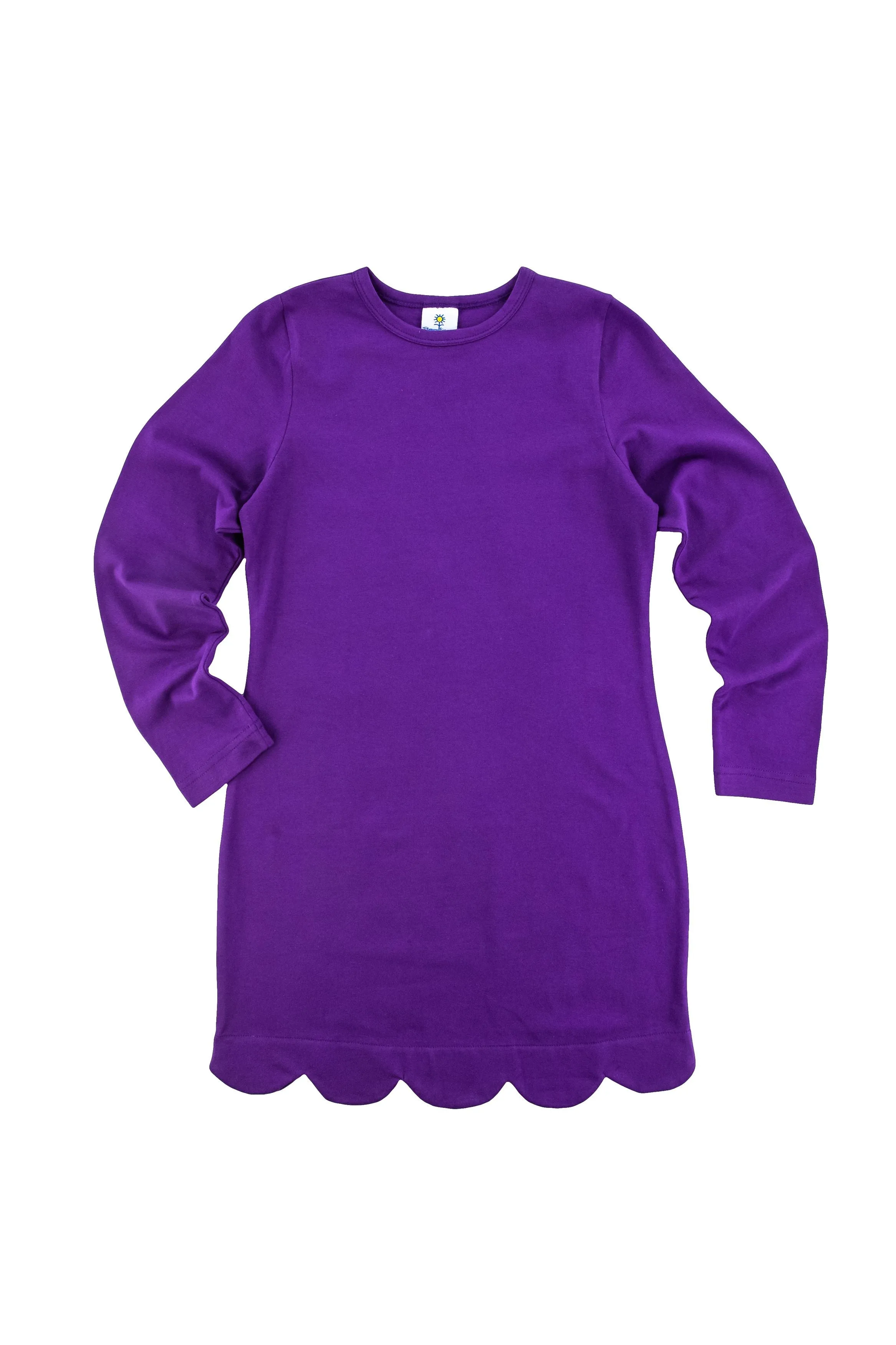 Florence Eiseman Purple Knit Dress W/Scallop Hem F5008 5006