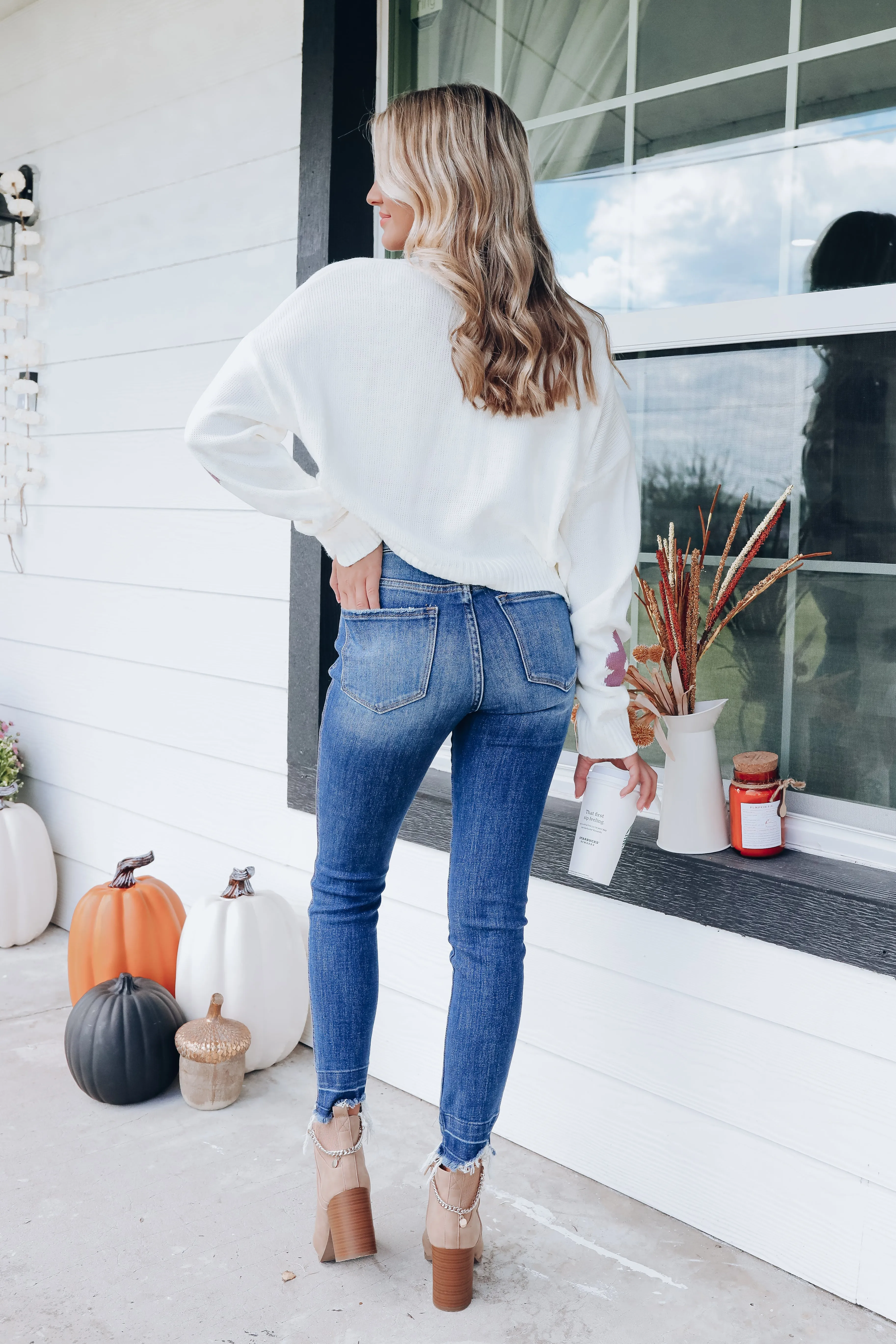 Flower Shop Button Front Cropped Cardigan - Ivory