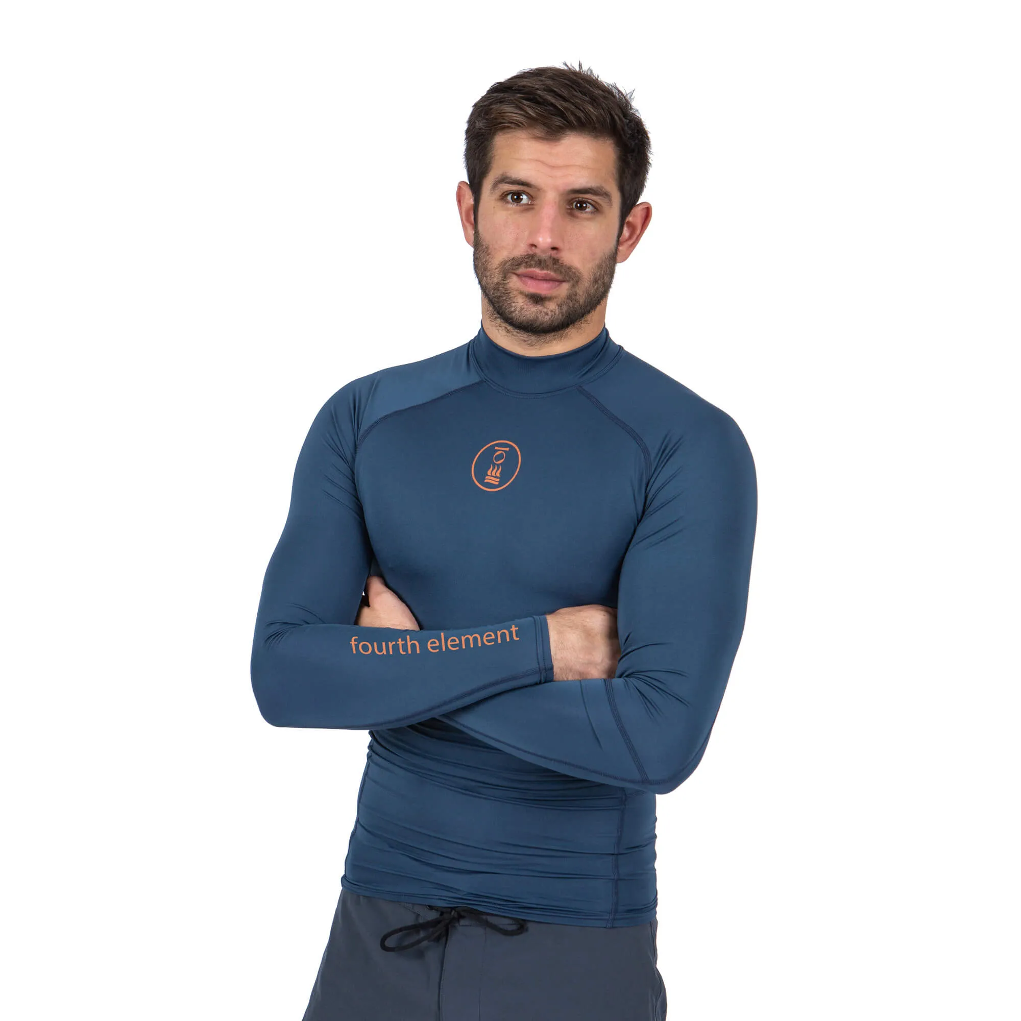 Fourth Element Ocean Positive Men's Long Sleeve Hydroskin Rash Vest - Insignia Blue