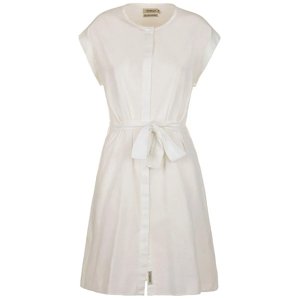 Fred Mello White Cotton Women Dress