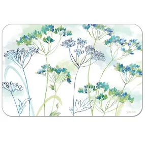 Frosted Placemat Indigo Wildflowers