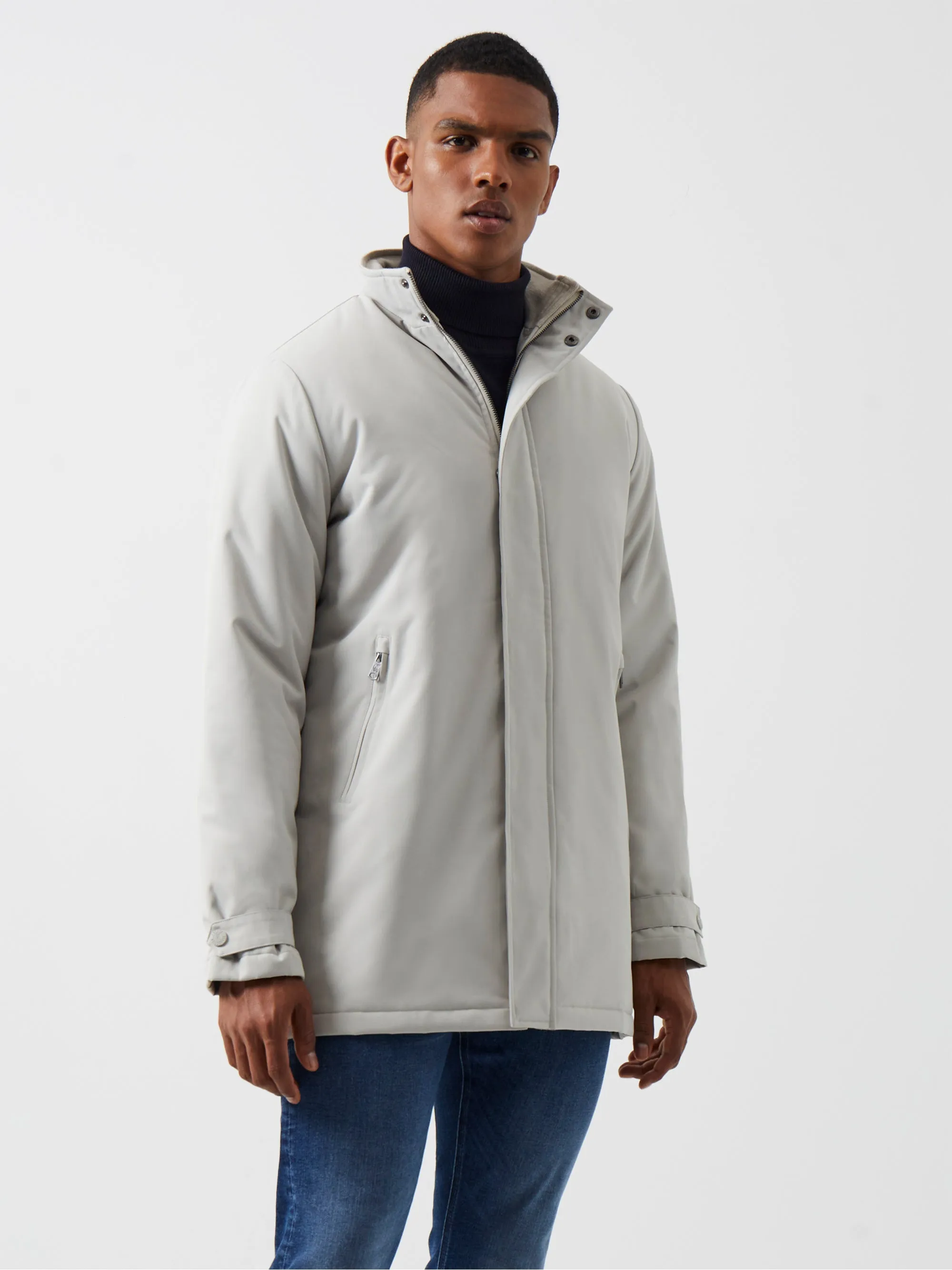 Funnel Neck Mac Coat