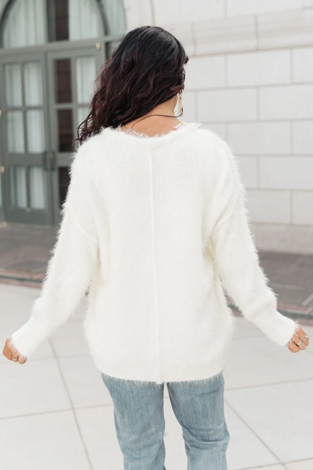 Fuzzy Wuzzy Sweater In Cream