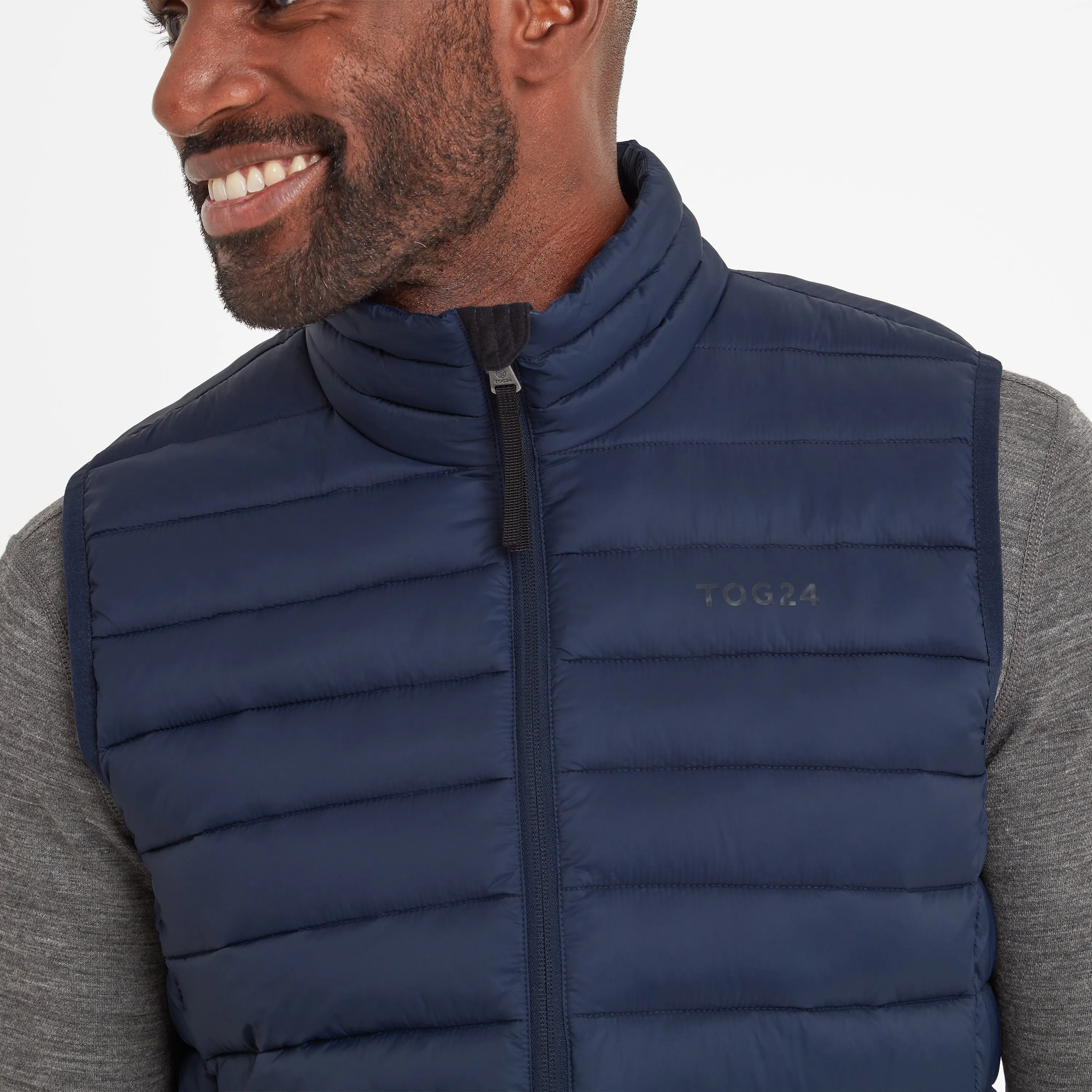 Gibson Mens Insulated Padded Gilet - Dark Indigo