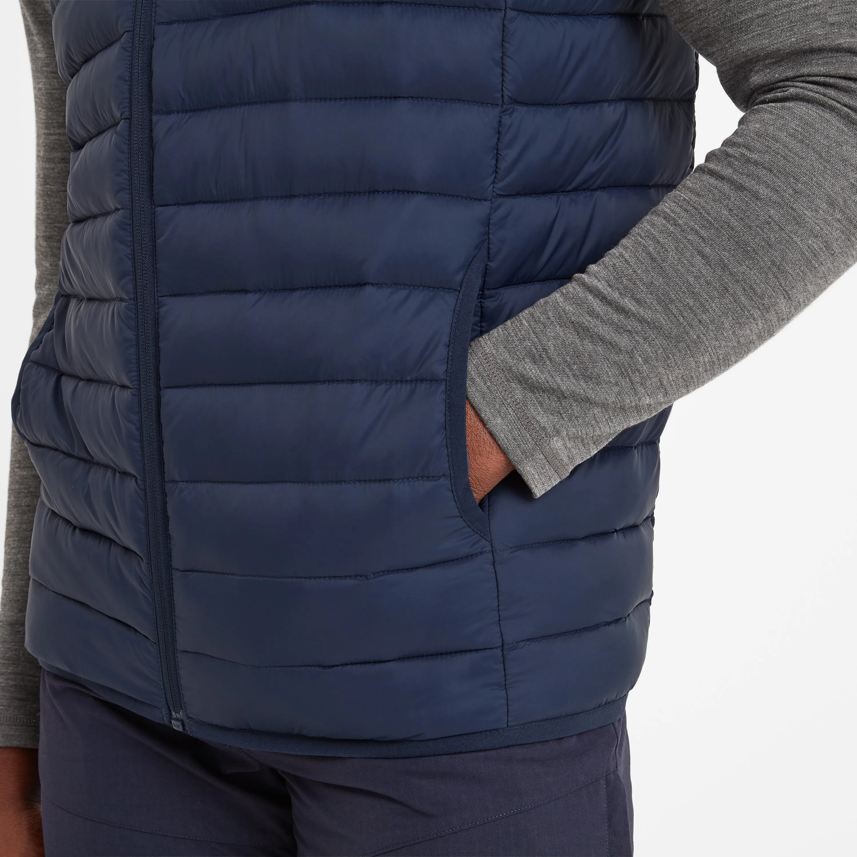 Gibson Mens Insulated Padded Gilet - Dark Indigo