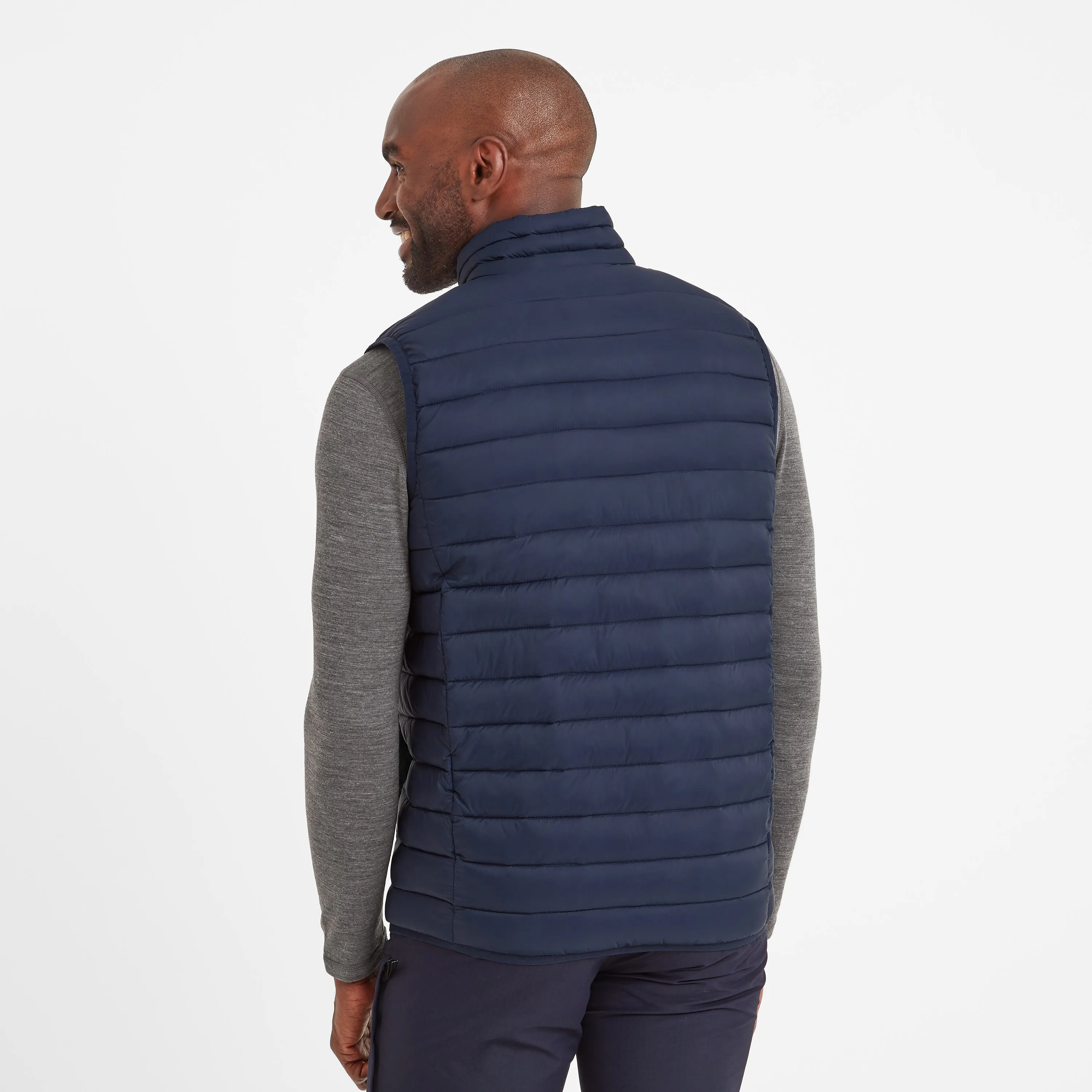 Gibson Mens Insulated Padded Gilet - Dark Indigo