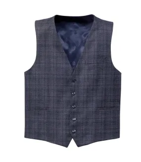 Gilet Prince de Galles bleu "Queclatant"