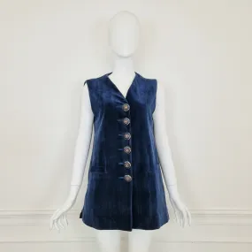 Gilet Romeo Gigli velluto blu 1994