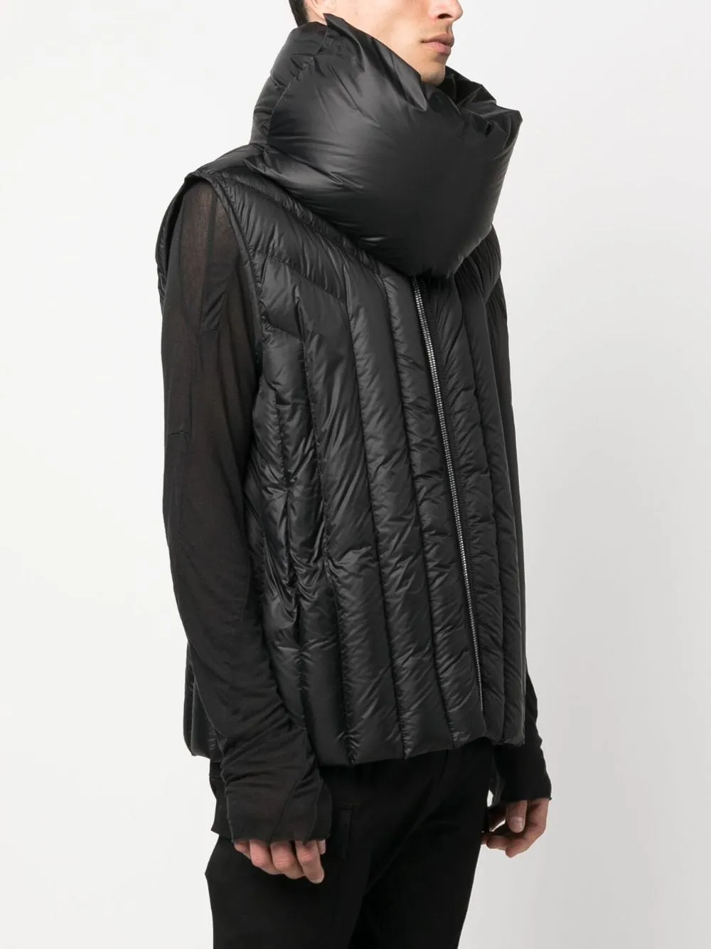 Gimp Detachable-Neck Padded Gilet