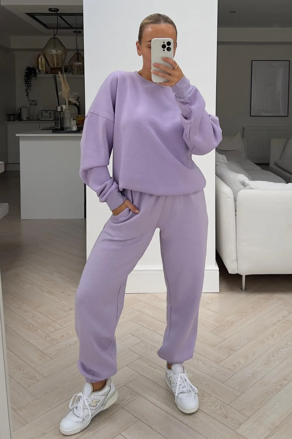 Glamify Lilac sweater essential loungewear set