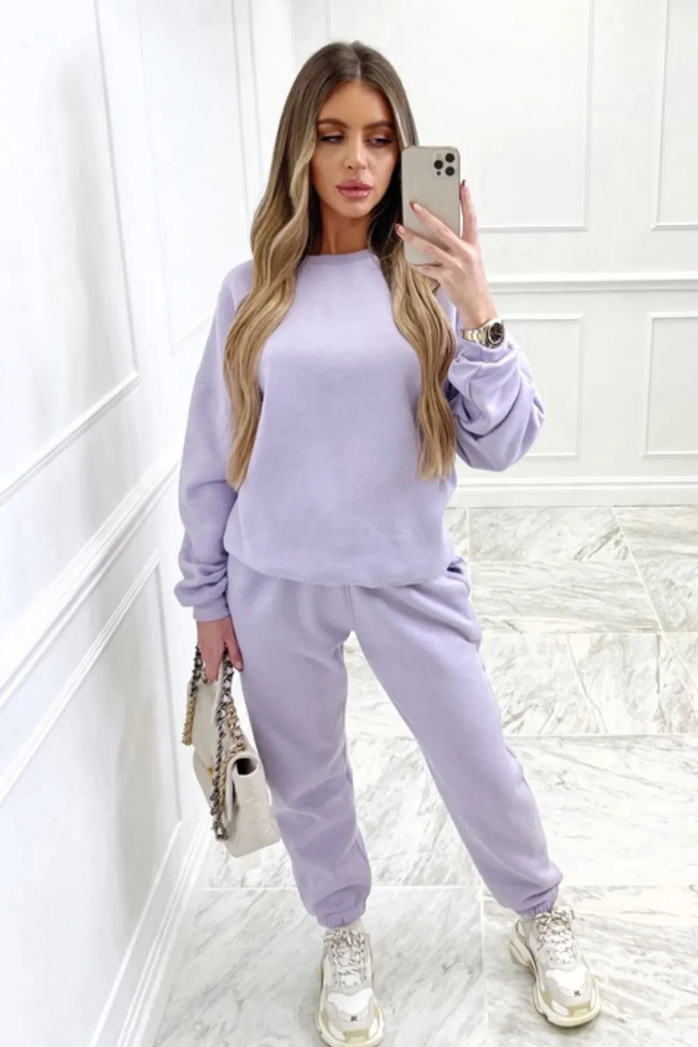 Glamify Lilac sweater essential loungewear set