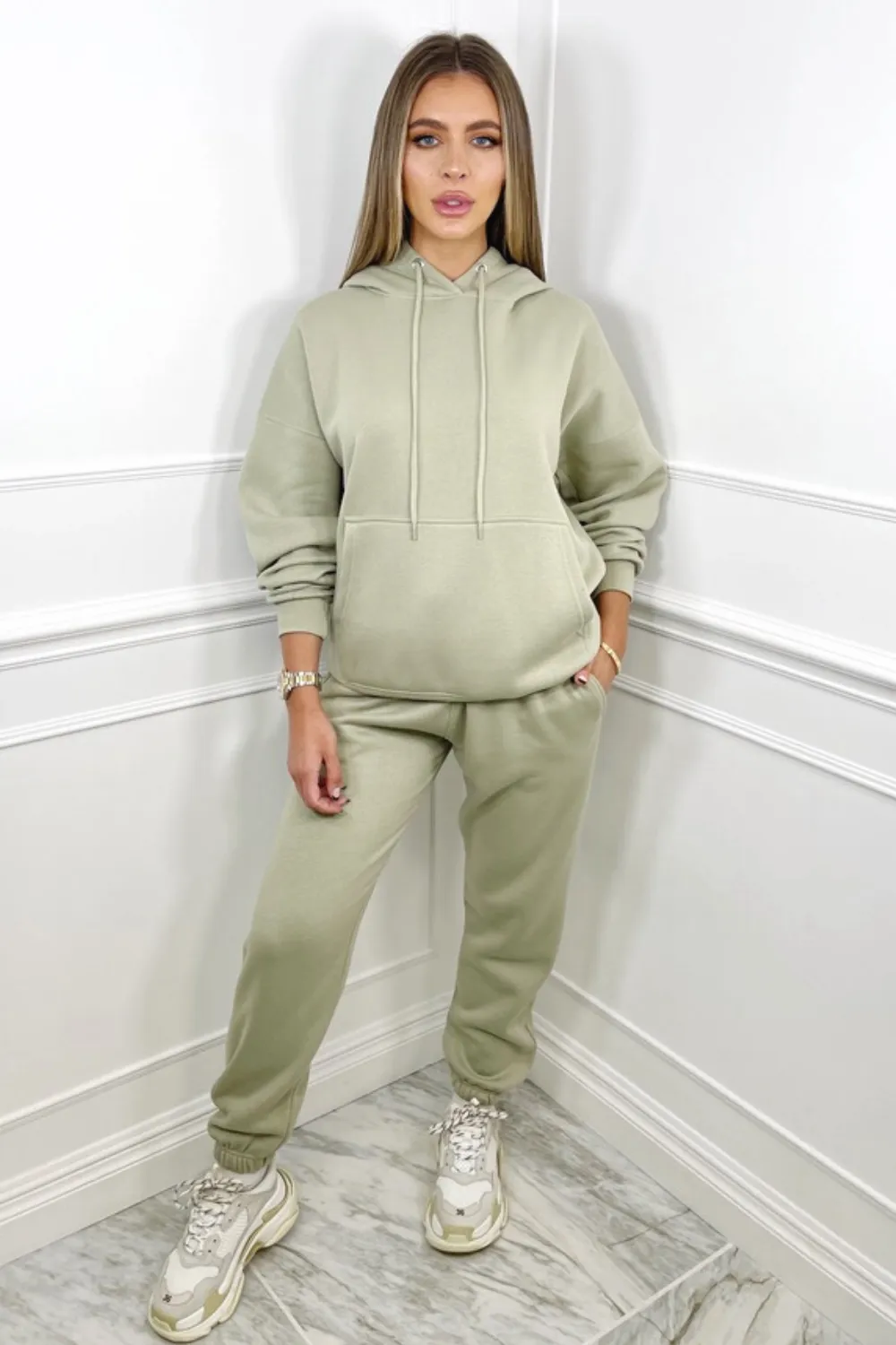 Glamify sage essential hooded loungewear set