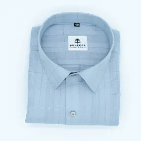 Grey Color Pure Cotton Shirts For Men