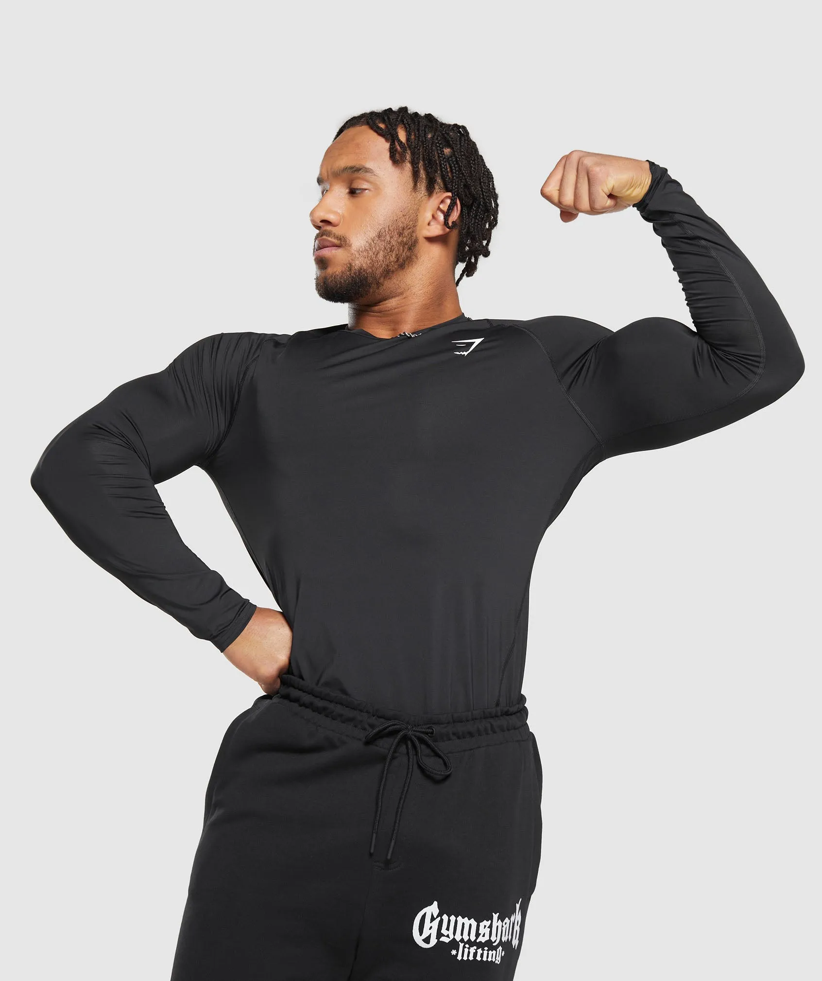 Gymshark Element Baselayer Long Sleeve T-Shirt - Black