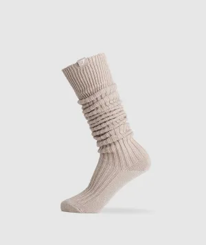 Gymshark Rest Day Chunky Socks - Stone Pink