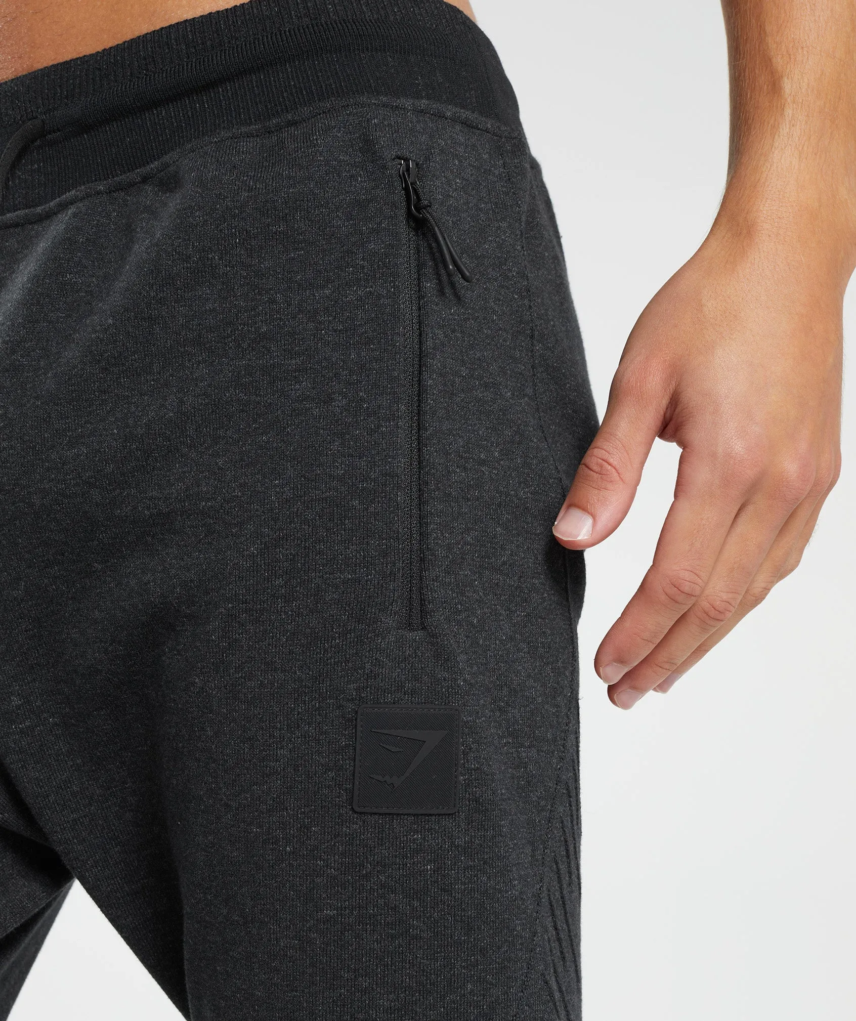 Gymshark Retake Knit Joggers - Black Marl